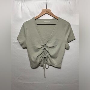 Cropped ribbed Abercrombie t-shirt